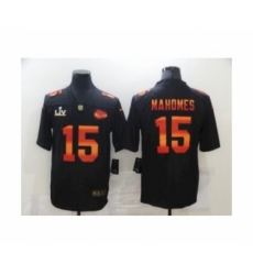 Women's  Kansas City Chiefs #15 Patrick Mahomes Black Fashion Super Bowl LV Jersey