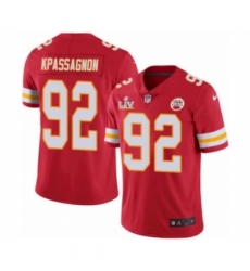 Youth Kansas City Chiefs #92 Tanoh Kpassagnon Red 2021 Super Bowl LV Jersey