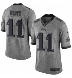 Men's Nike Philadelphia Eagles #11 Carson Wentz Limited Gray Gridiron NFL Jersey