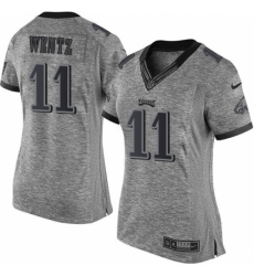 Women's Nike Philadelphia Eagles #11 Carson Wentz Limited Gray Gridiron NFL Jersey