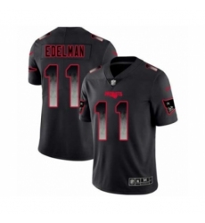 Men's New England Patriots #11 Julian Edelman Limited Black Smoke Fashion Football Jersey