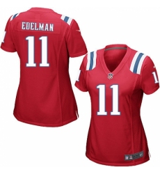 Women's Nike New England Patriots #11 Julian Edelman Game Red Alternate NFL Jersey