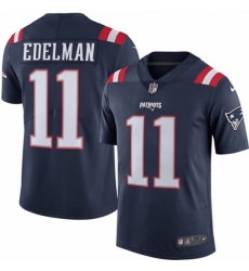 Youth Nike New England Patriots #11 Julian Edelman Limited Navy Blue Rush Vapor Untouchable NFL Jersey