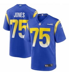 Men's Los Angeles Rams #75 Deacon Jones Nike Royal Game Retired Player Jersey