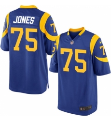 Men's Nike Los Angeles Rams #75 Deacon Jones Game Royal Blue Alternate NFL Jersey