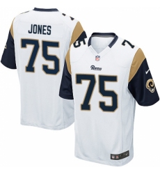 Men's Nike Los Angeles Rams #75 Deacon Jones Game White NFL Jersey