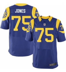 Men's Nike Los Angeles Rams #75 Deacon Jones Royal Blue Alternate Vapor Untouchable Elite Player NFL Jersey