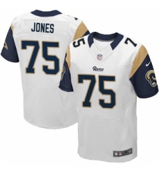 Men's Nike Los Angeles Rams #75 Deacon Jones White Vapor Untouchable Elite Player NFL Jersey