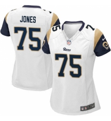 Women's Nike Los Angeles Rams #75 Deacon Jones Game White NFL Jersey