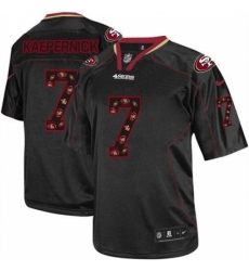 Men's Nike San Francisco 49ers #7 Colin Kaepernick Elite New Lights Out Black NFL Jersey