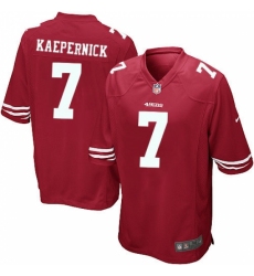 Men's Nike San Francisco 49ers #7 Colin Kaepernick Game Red Team Color NFL Jersey