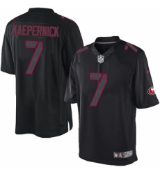 Men's Nike San Francisco 49ers #7 Colin Kaepernick Limited Black Impact NFL Jersey