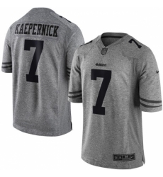 Men's Nike San Francisco 49ers #7 Colin Kaepernick Limited Gray Gridiron NFL Jersey