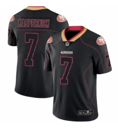 Men's Nike San Francisco 49ers #7 Colin Kaepernick Limited Lights Out Black Rush NFL Jersey