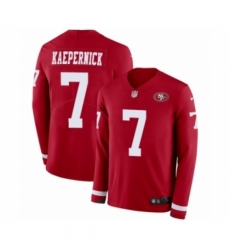 Men's Nike San Francisco 49ers #7 Colin Kaepernick Limited Red Therma Long Sleeve NFL Jersey