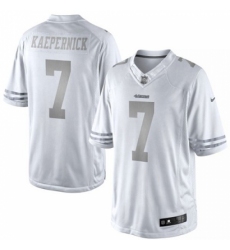 Men's Nike San Francisco 49ers #7 Colin Kaepernick Limited White Platinum NFL Jersey