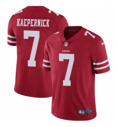 Men's Nike San Francisco 49ers #7 Colin Kaepernick Red Team Color Vapor Untouchable Limited Player NFL Jersey