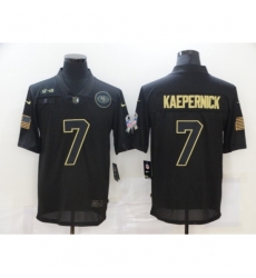 Men's San Francisco 49ers #7 Colin Kaepernick Black Nike 2020 Salute To Service Limited Jersey