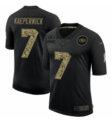 Men's San Francisco 49ers #7 Colin Kaepernick Camo 2020 Salute To Service Limited Jersey