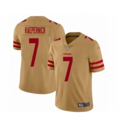 Men's San Francisco 49ers #7 Colin Kaepernick Limited Gold Inverted Legend Football Jersey