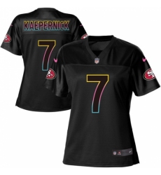 Women's Nike San Francisco 49ers #7 Colin Kaepernick Game Black Fashion NFL Jersey