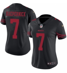 Women's Nike San Francisco 49ers #7 Colin Kaepernick Limited Black Rush Vapor Untouchable NFL Jersey