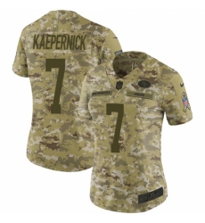 Women's Nike San Francisco 49ers #7 Colin Kaepernick Limited Camo 2018 Salute to Service NFL Jersey