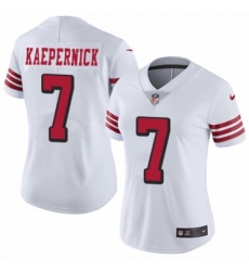 Women's Nike San Francisco 49ers #7 Colin Kaepernick Limited White Rush Vapor Untouchable NFL Jersey