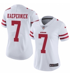 Women's Nike San Francisco 49ers #7 Colin Kaepernick White Vapor Untouchable Limited Player NFL Jersey