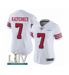 Women's San Francisco 49ers #7 Colin Kaepernick Limited White Rush Vapor Untouchable Super Bowl LIV Bound Football Jersey