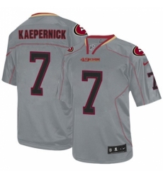 Youth Nike San Francisco 49ers #7 Colin Kaepernick Elite Lights Out Grey NFL Jersey