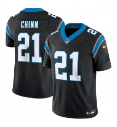 Men's Carolina Panthers #21 Jeremy Chinn Nike Black Vapor F.U.S.E. Limited Jersey