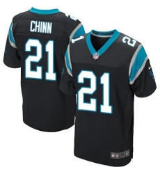 Men's Nike Carolina Panthers #21 Jeremy Chinn Black Team Color Stitched NFL Vapor Untouchable Elite Jersey