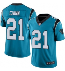 Men's Nike Carolina Panthers #21 Jeremy Chinn Blue Stitched NFL Limited Rush Jersey