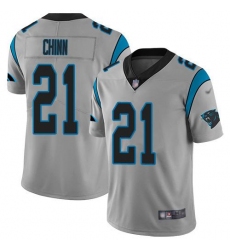 Men's Nike Carolina Panthers #21 Jeremy Chinn Silver Stitched NFL Limited Inverted Legend Jersey