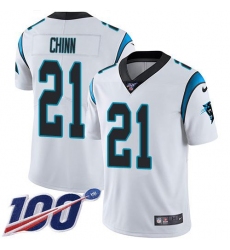 Men's Nike Carolina Panthers #21 Jeremy Chinn White Stitched NFL 100th Season Vapor Untouchable Limited Jersey