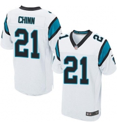 Men's Nike Carolina Panthers #21 Jeremy Chinn White Stitched NFL New Elite Jersey