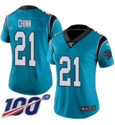 Women's Nike Carolina Panthers #21 Jeremy Chinn Blue Alternate Stitched NFL 100th Season Vapor Untouchable Limited Jersey