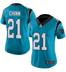 Women's Nike Carolina Panthers #21 Jeremy Chinn Blue Alternate Stitched NFL Vapor Untouchable Limited Jersey