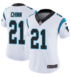 Women's Nike Carolina Panthers #21 Jeremy Chinn White Stitched NFL Vapor Untouchable Limited Jersey