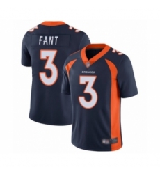 Men's Denver Broncos #3 Drew Lock Navy Blue Alternate Vapor Untouchable Limited Player Football Jersey