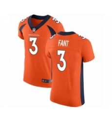 Men's Denver Broncos #3 Drew Lock Orange Team Color Vapor Untouchable Elite Player Football Jersey