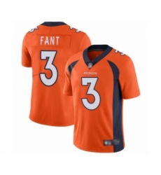 Men's Denver Broncos #3 Drew Lock Orange Team Color Vapor Untouchable Limited Player Football Jersey