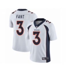 Men's Denver Broncos #3 Drew Lock White Vapor Untouchable Limited Player Football Jersey