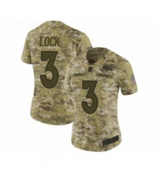 Women's Denver Broncos #3 Drew Lock Limited Camo 2018 Salute to Service Football Jersey