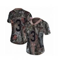 Women's Denver Broncos #3 Drew Lock Limited Camo Rush Realtree Football Jersey