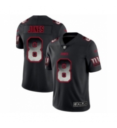 Men's New York Giants #8 Daniel Jones Limited Black Smoke Fashion Football Jersey