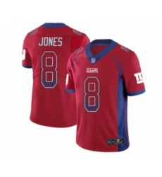 Men's New York Giants #8 Daniel Jones Limited Red Rush Drift Fashion Football Jersey