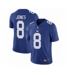 Men's New York Giants #8 Daniel Jones Royal Blue Team Color Vapor Untouchable Limited Player Football Jersey