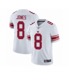 Men's New York Giants #8 Daniel Jones White Vapor Untouchable Limited Player Football Jersey